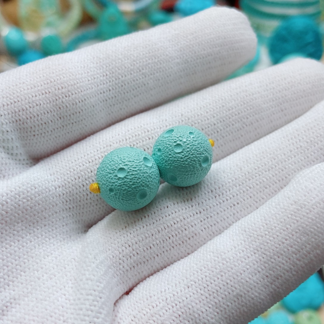 绿松石未镶嵌珠子12mm