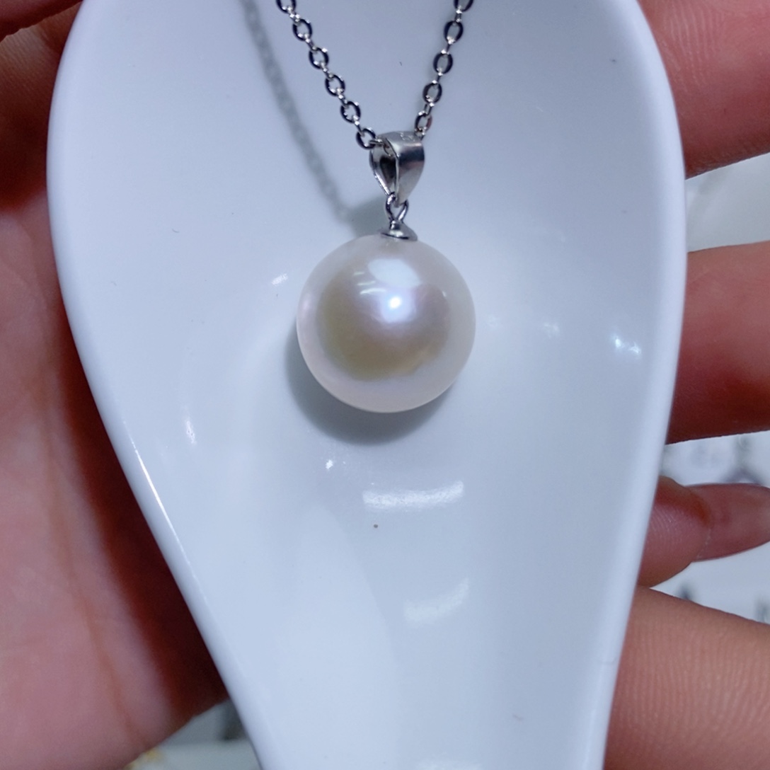 淡水珍珠吊坠(赠链)银S925镶嵌