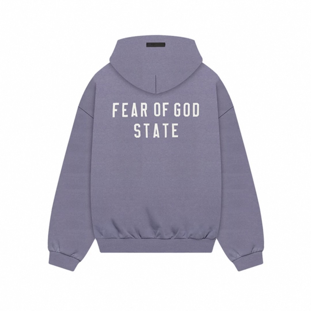 24FW ESSENTIALS FALL 双拉链刺绣STATE美式休闲卫衣