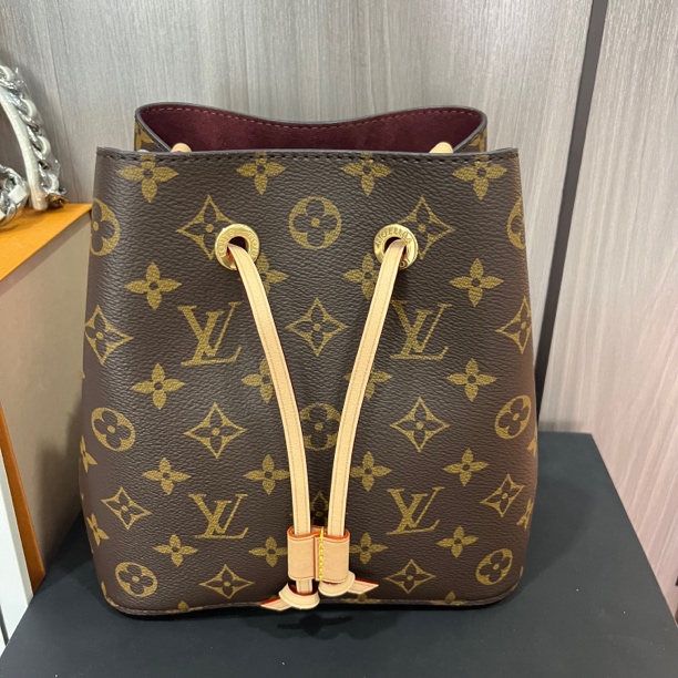 99新 LouisVuitton/路易威登 老花手提水桶bb包