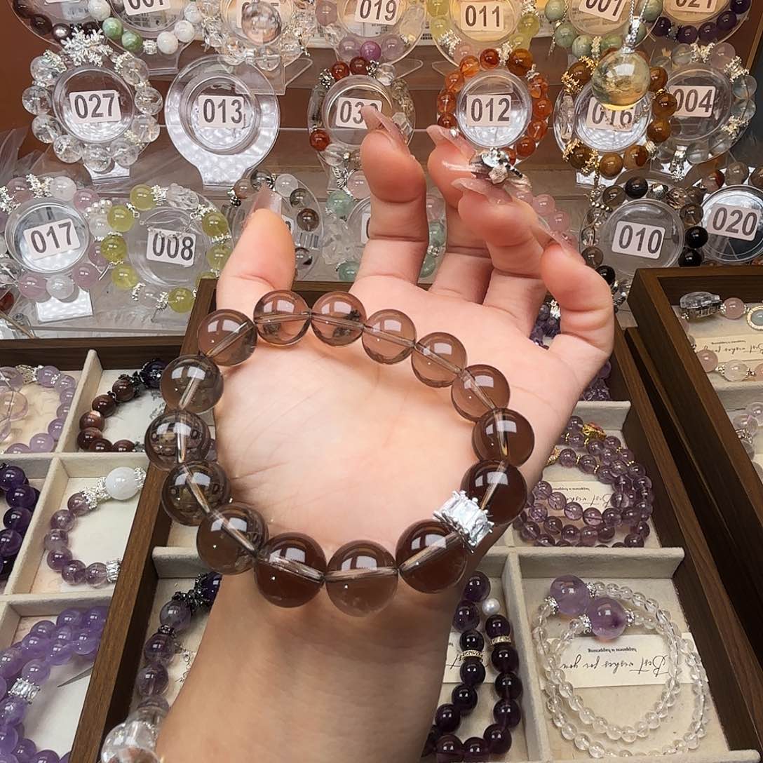 鼎***说烟晶手链银S925镶嵌8888998888999