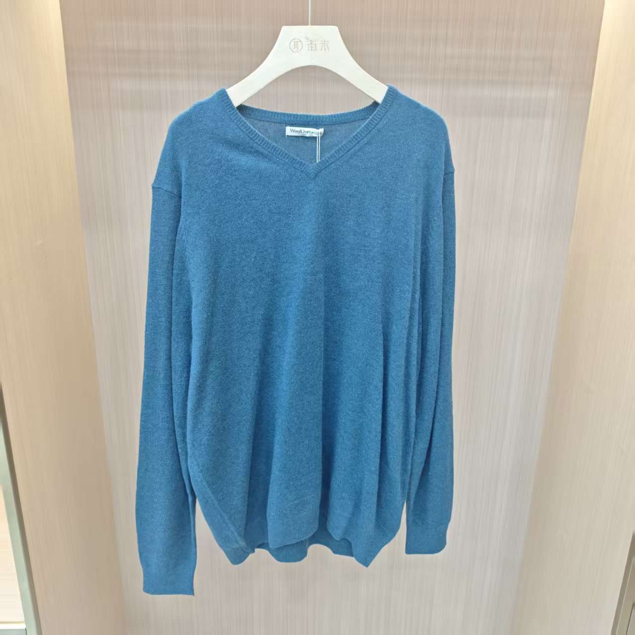 【LJWM】山羊绒绵羊毛男款V领长袖上衣 K3MH