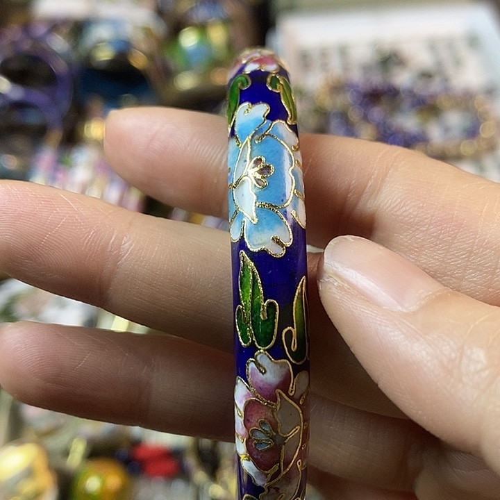 红***手开口老镯子蓝色11111