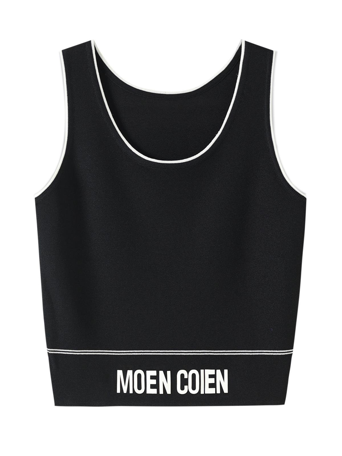 [MOENCOIEN]夏季冰感针织小香风外穿打底网红时尚背心女外穿9390#
