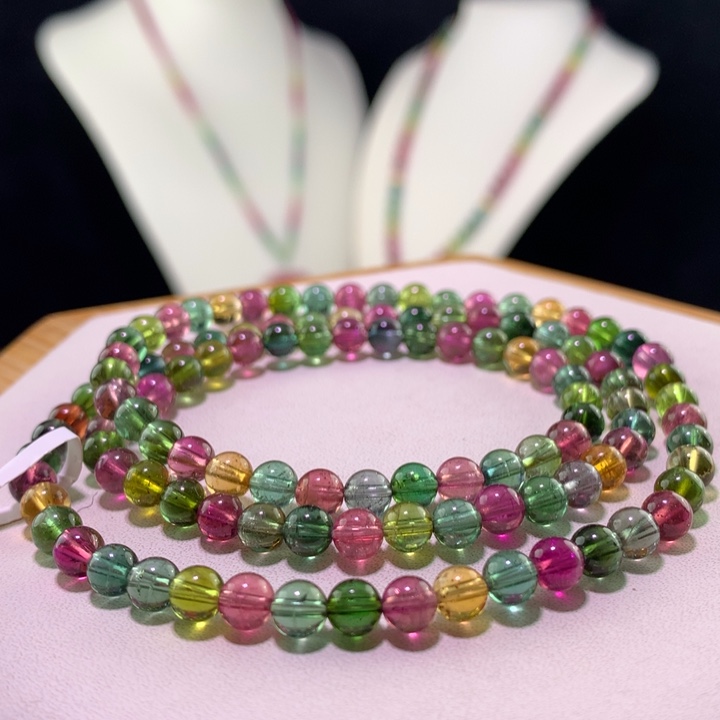 双色碧玺手链未镶嵌