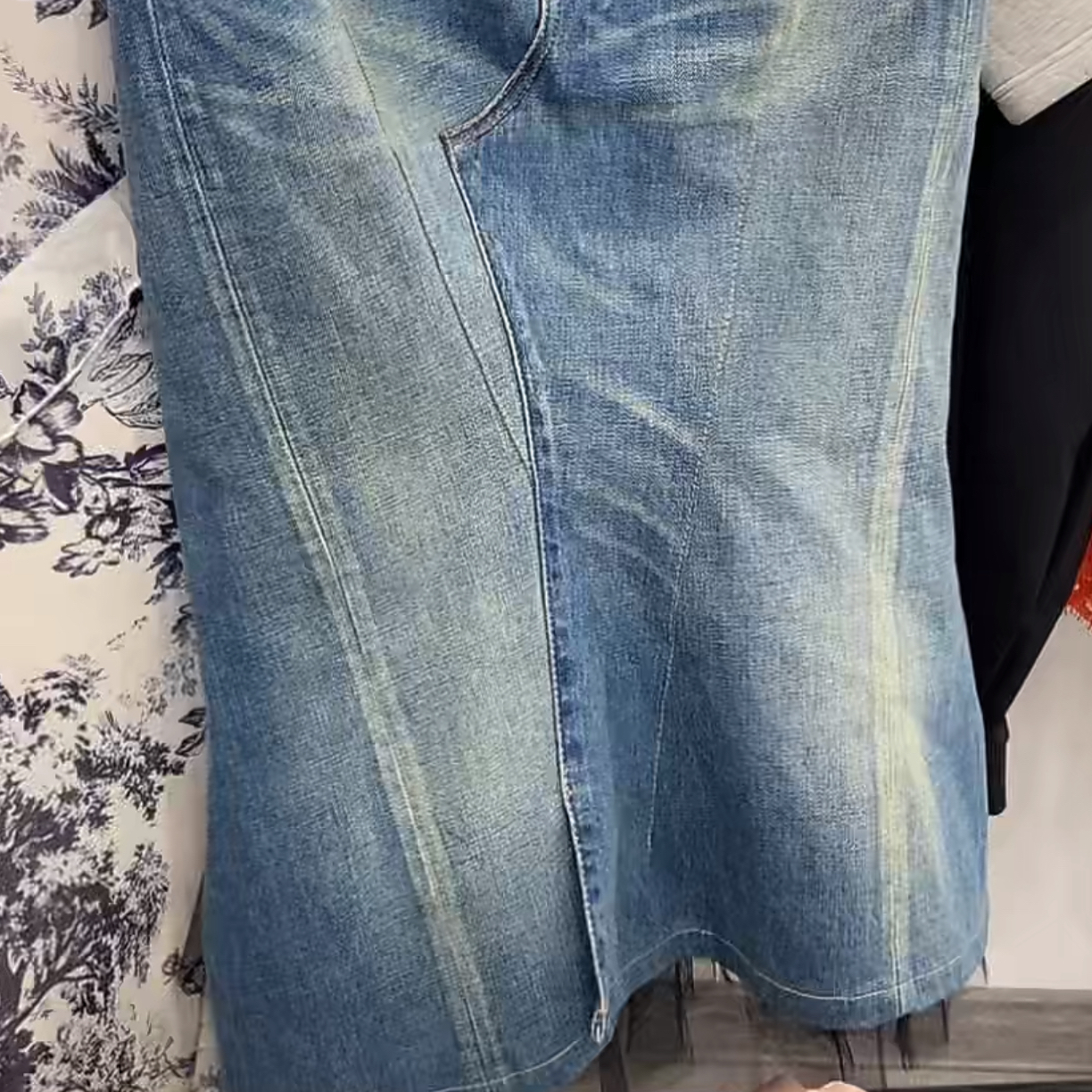 99新 Alexander McQueen/亚历山大·麦昆 牛仔裙蓝色时尚休闲