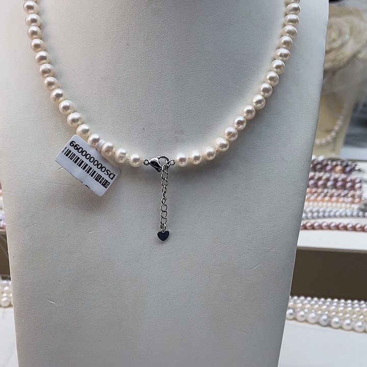 淡水珍珠颈饰未镶嵌卡6➕极光白炫彩