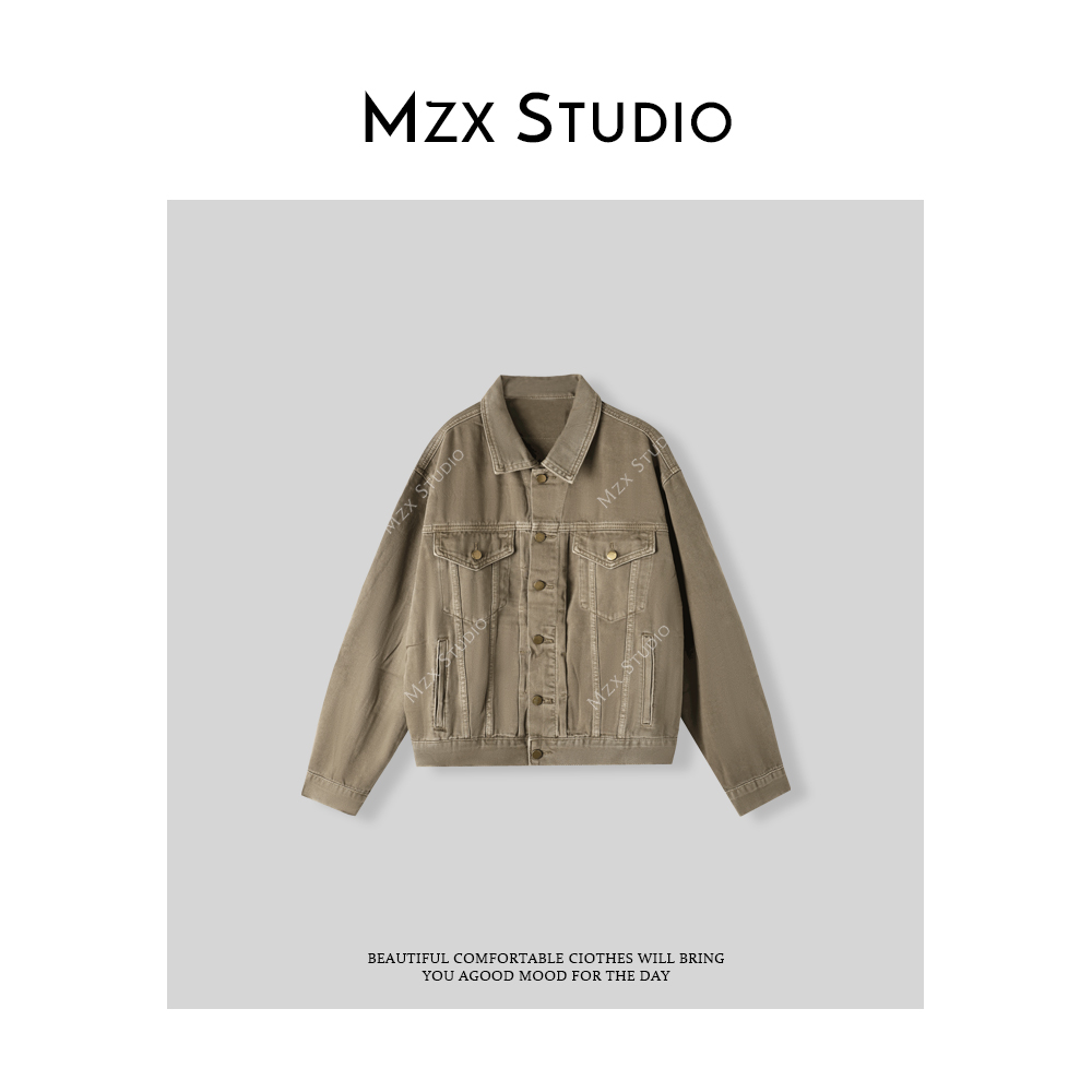 MZX 春季美式酷飒复古风 工装牛仔外套WT3915-M