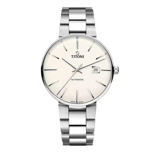 未使用 Titoni/梅花 开心哥/空霸/公价9100机械/全套/表径42mm