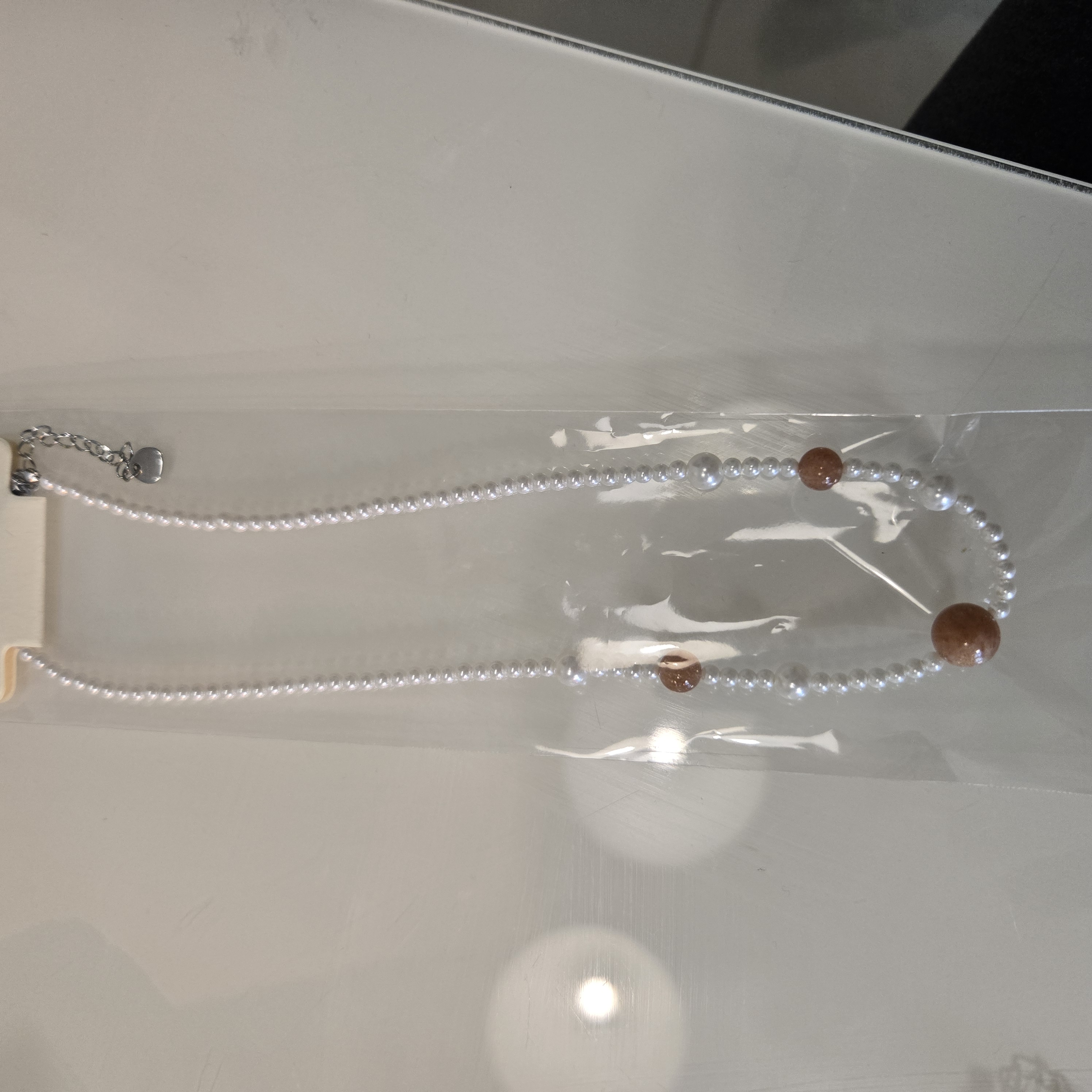 非金属仿珍珠项链 日韩女复古/宫廷颈链优雅设计感ins甜美复古