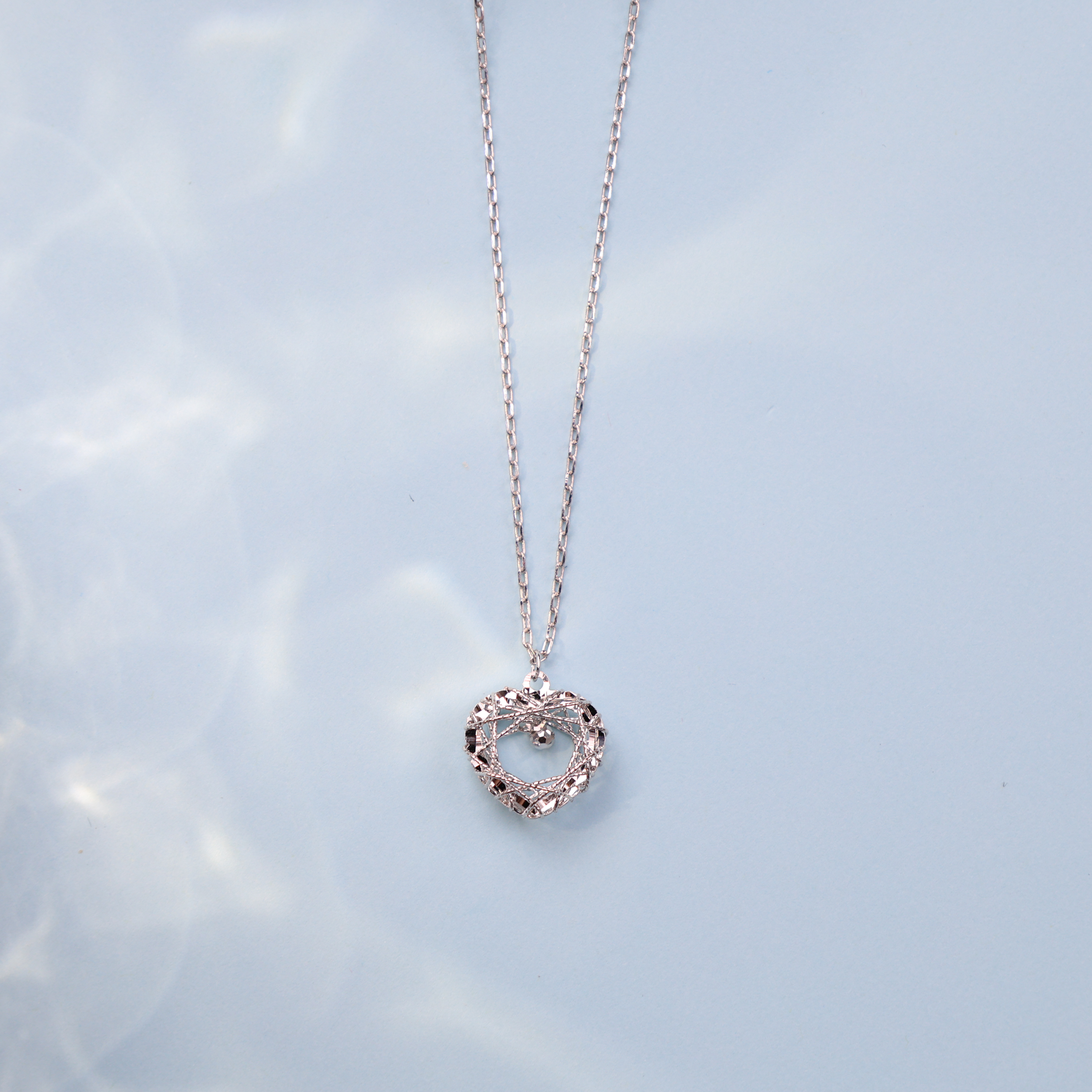 维尔珠宝铂金PT950镂空拉丝套链心动的感觉天使甜美22006