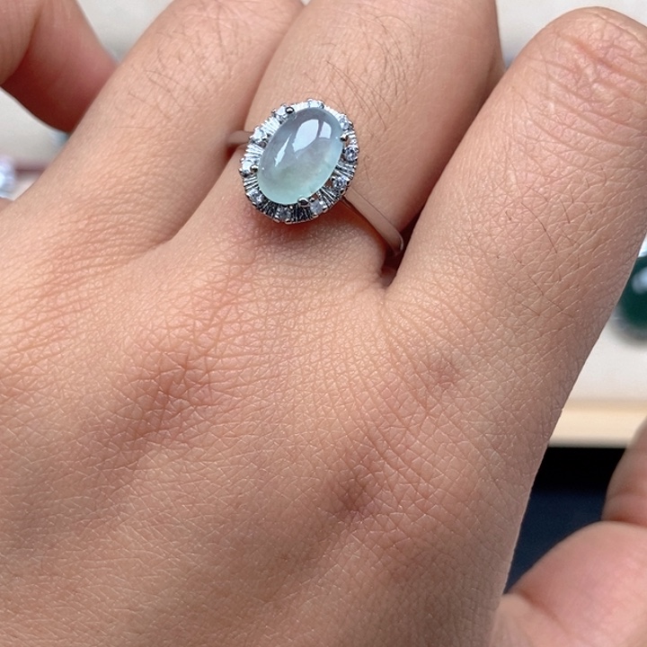 翡翠未镶嵌戒指戒指