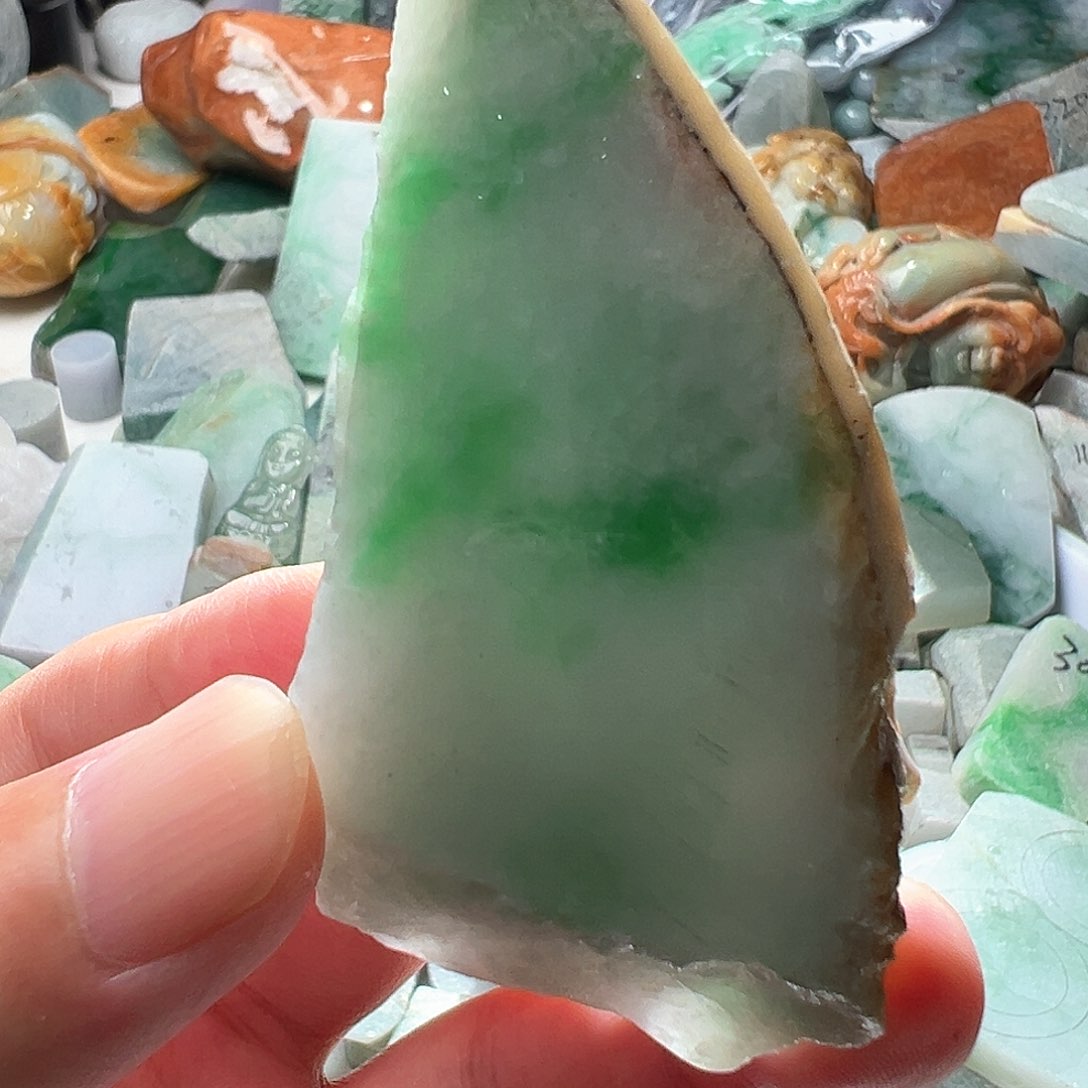 翡翠散珠翡翠原石片料