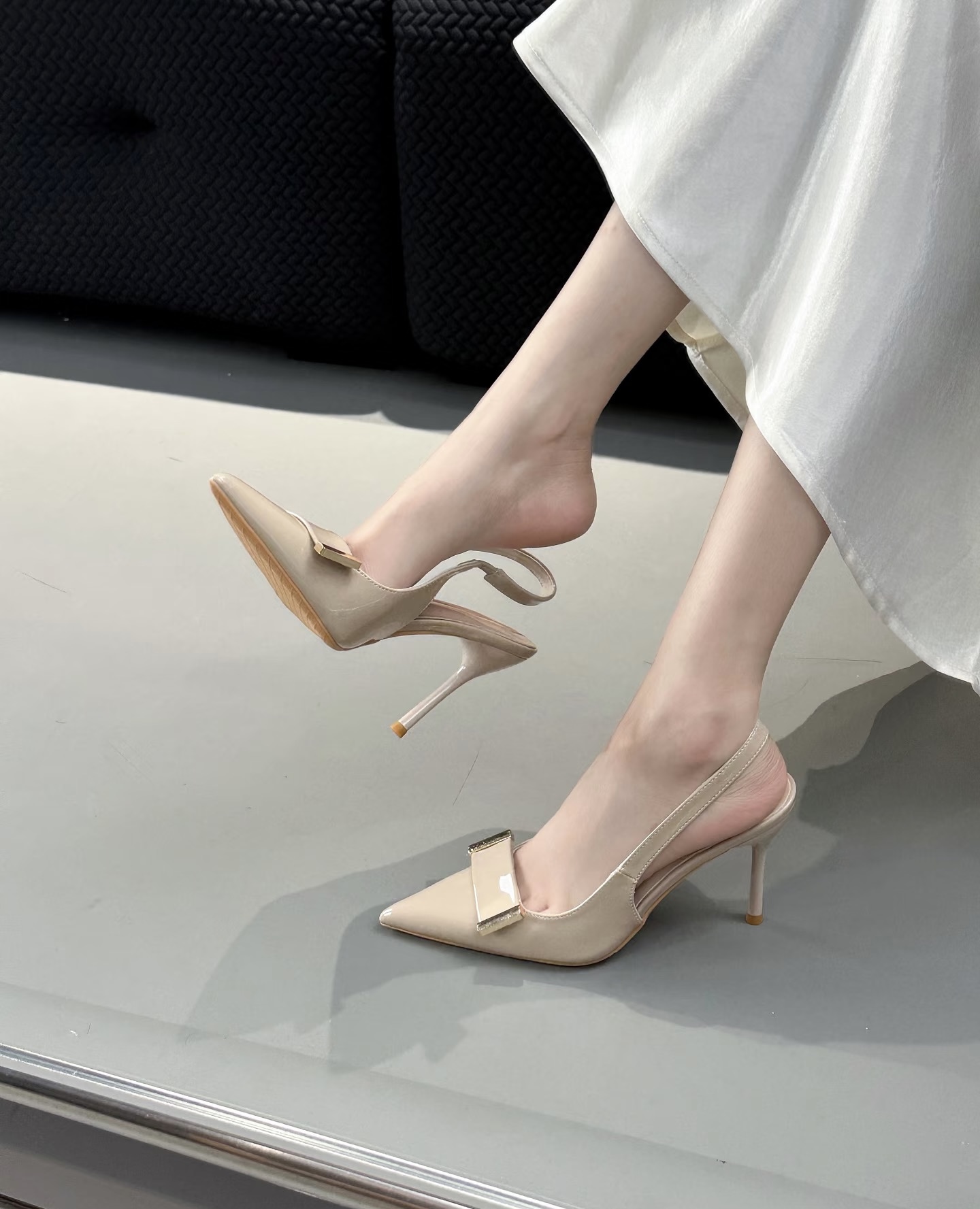 001-200高跟鞋女百搭法式气质舒适百搭浅口网红气质跟鞋