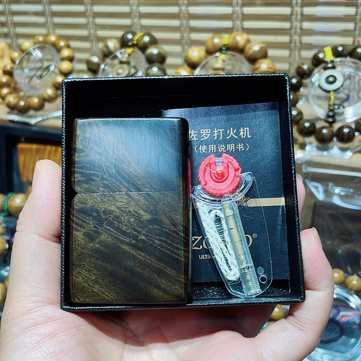 松***生金丝楠金丝楠木阴沉绿料打火机