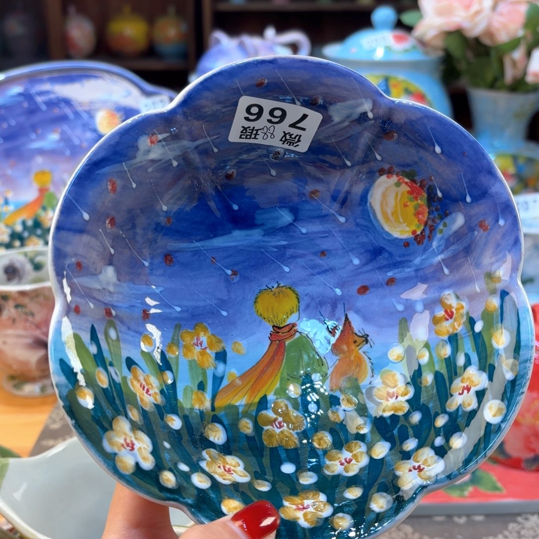 景德镇手绘高温釉下彩陶瓷茶具