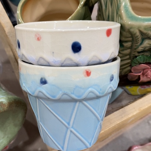 陶瓷冰淇淋紫色，蓝色13131313