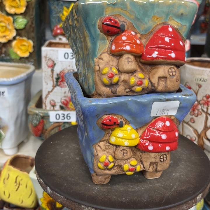 紫砂花盆粗陶材质多肉花盆