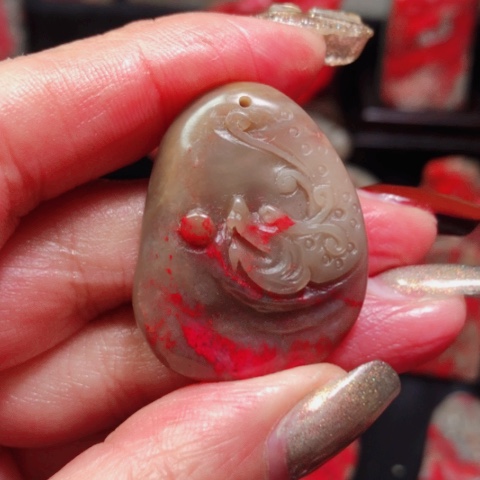 昌化鸡血石昌化鸡血石挂件