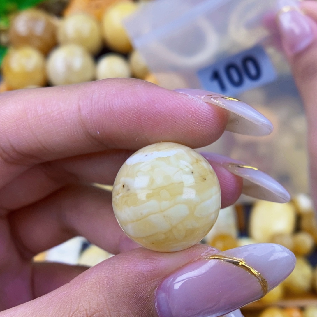 未镶嵌琥珀珠宝奇石19 粉