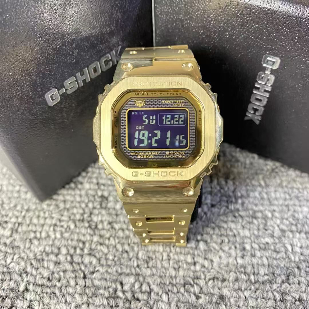 95新 Casio/卡西欧 亚虎/卡西欧/小金块/时尚电子男表