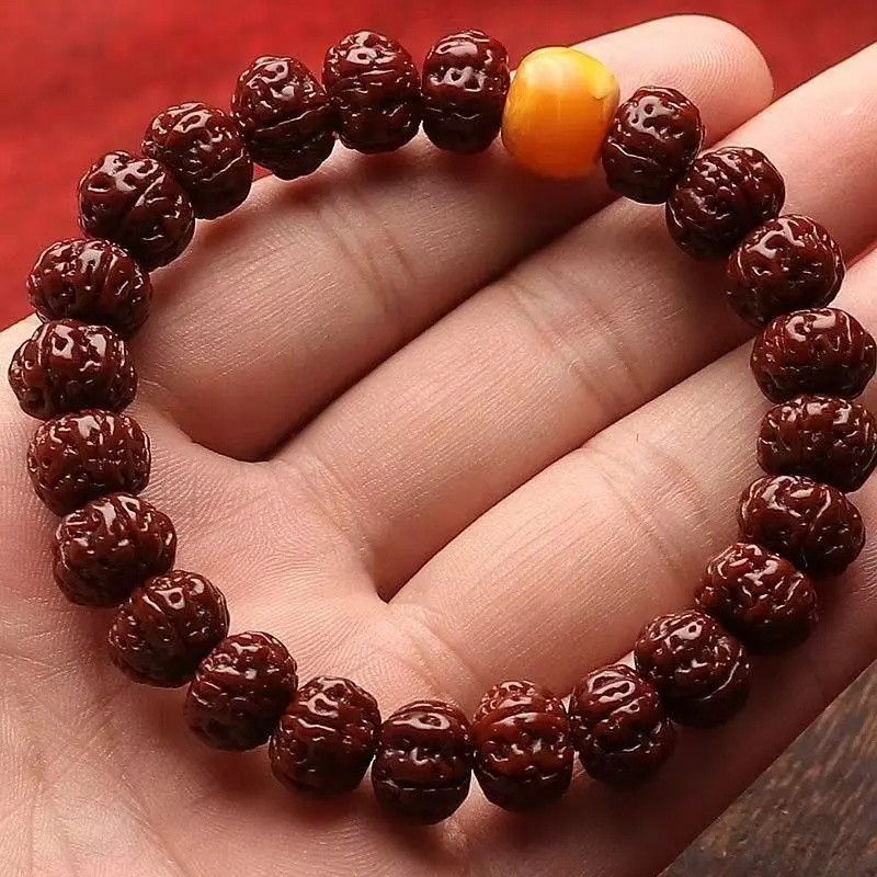 【已包浆】机刷玉化包浆小金刚单圈手串盘玩菩提子佛珠念珠男女手链