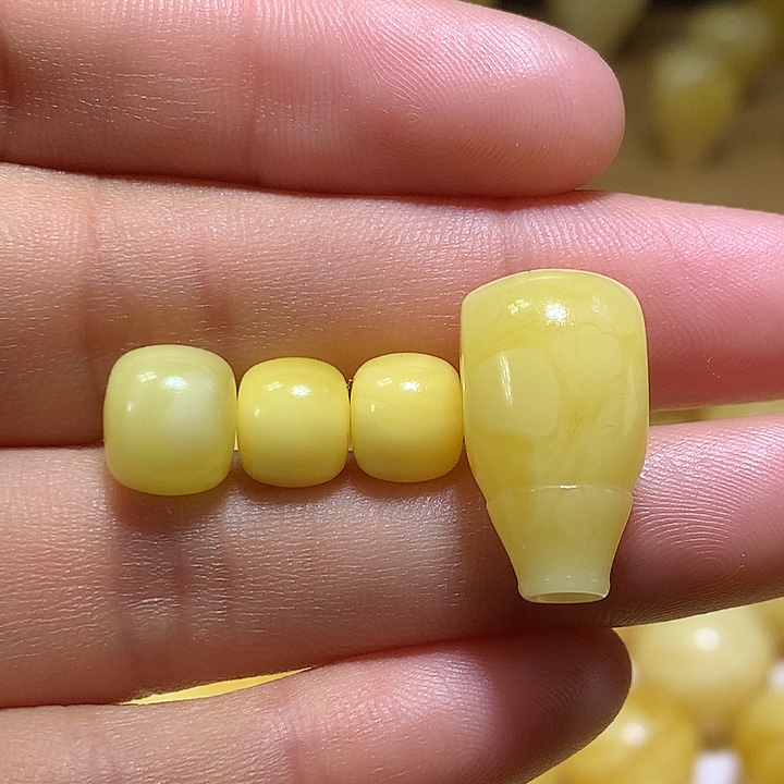 超***哥蜜蜡未镶嵌裸石天然原矿浓白花蜜蜡老型套装8.6-11.7