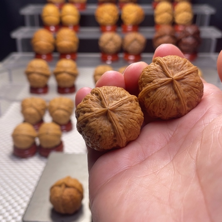 文玩核桃把件炜*559门墩四棱