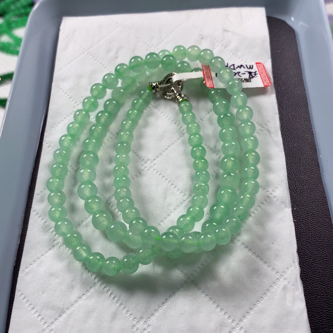 翡翠未镶嵌颈饰项链