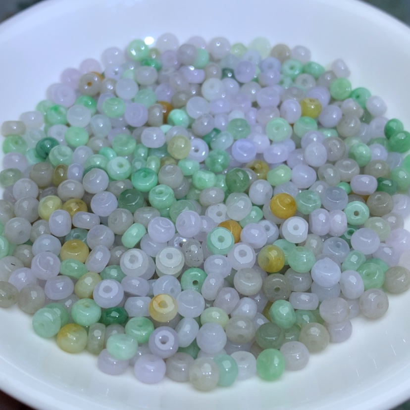 【闪购商品】翡翠手链未镶嵌卡2.8乘4.5冰算盘70个