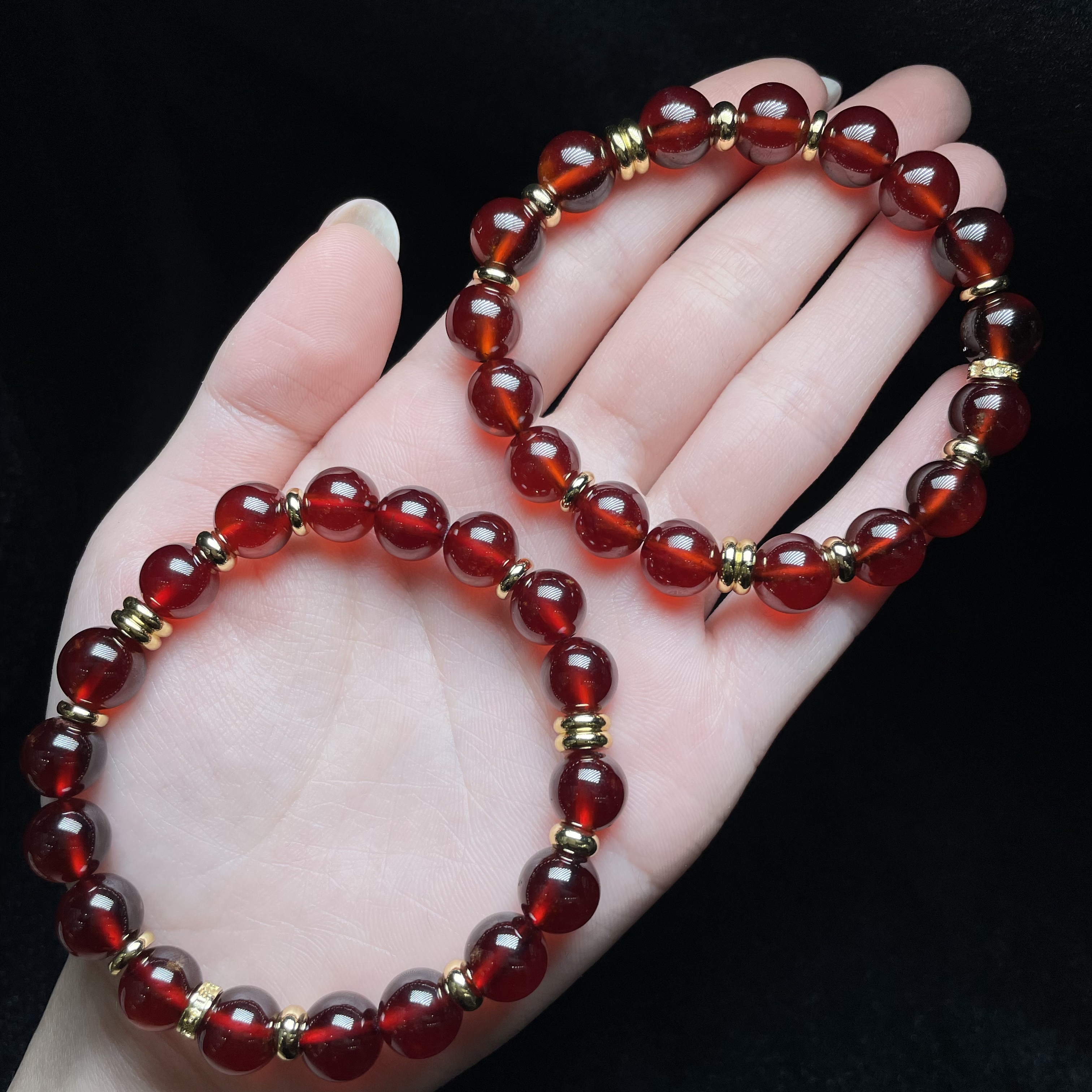 【云上好物】16 DS18795-风火灵珠石榴石手串—多样性发一件-9mm（JG）