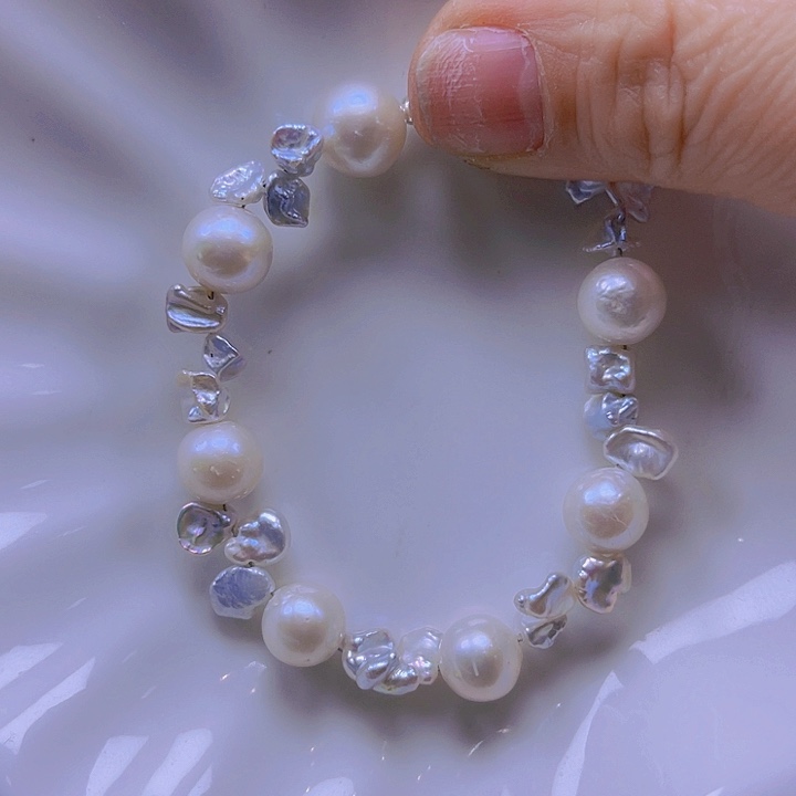 淡水珍珠手绳合金