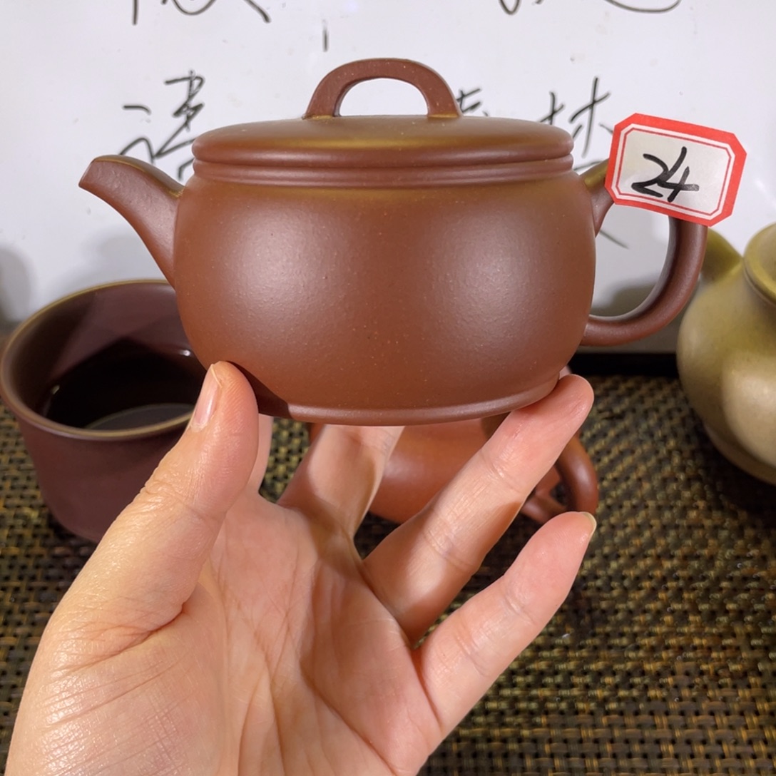 紫砂茶壶汉瓦紫泥