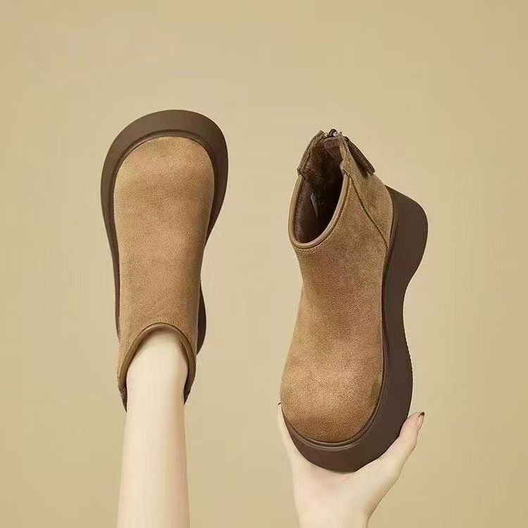 勃肯小个超厚短筒英伦风韩式复古2025显高棉鞋t