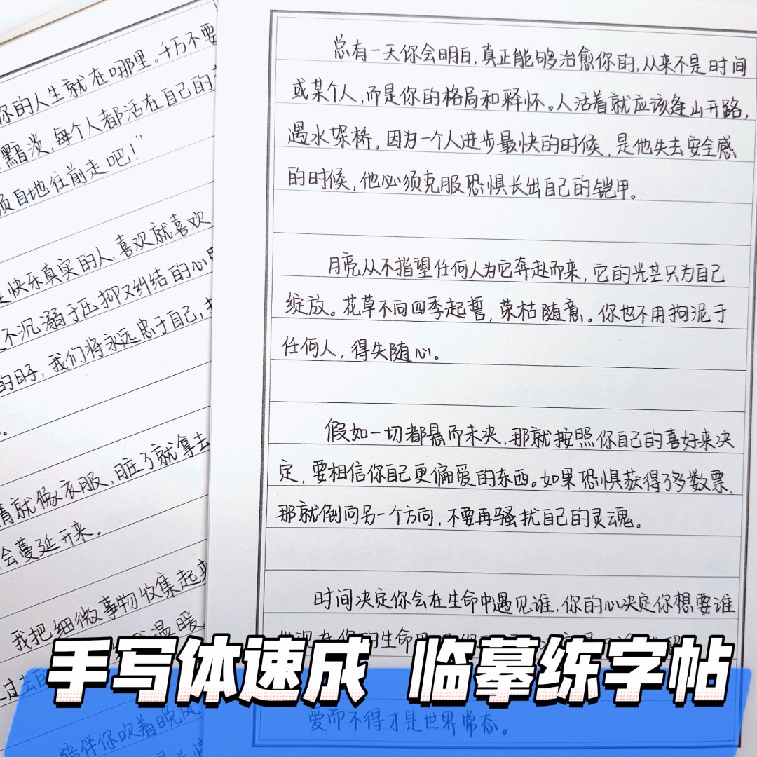 行楷练字帖美文优选成年临摹字帖成人硬笔书法练字学生字帖手写A