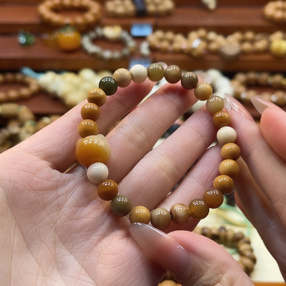 奶****菩提手串/手链龙脊圆珠带配饰