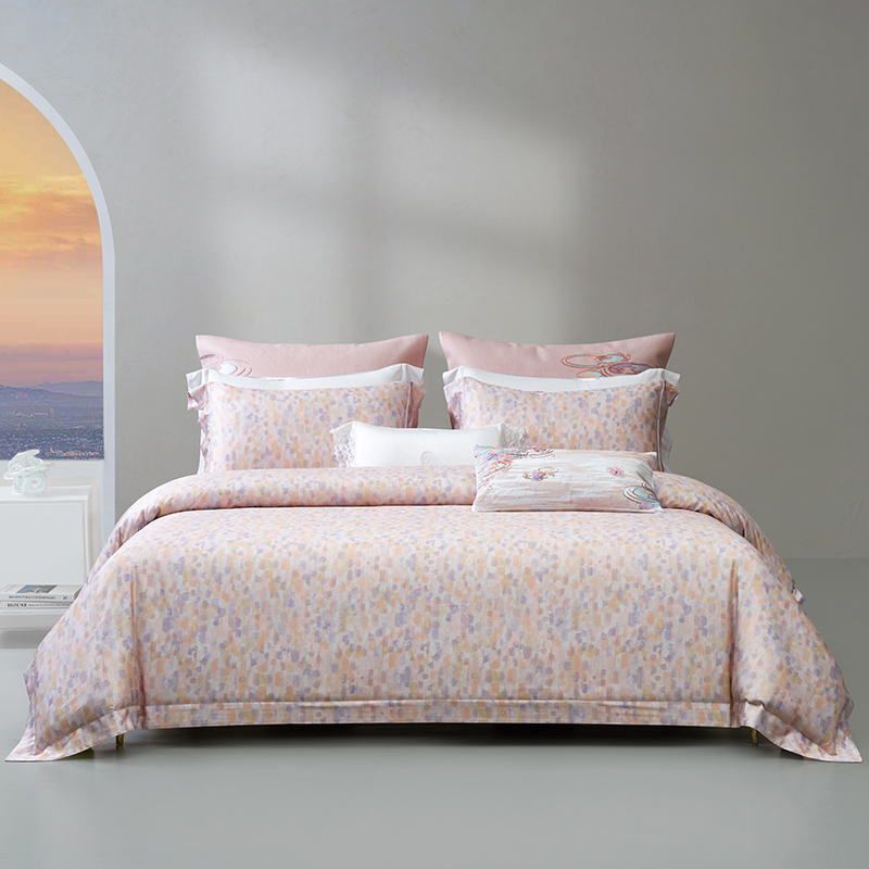 天丝棉印花四件套：睡莲映象