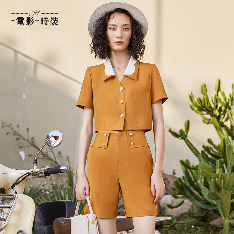 【小余专属】一电影一时装梭织短外套上衣西装 FCJG126652