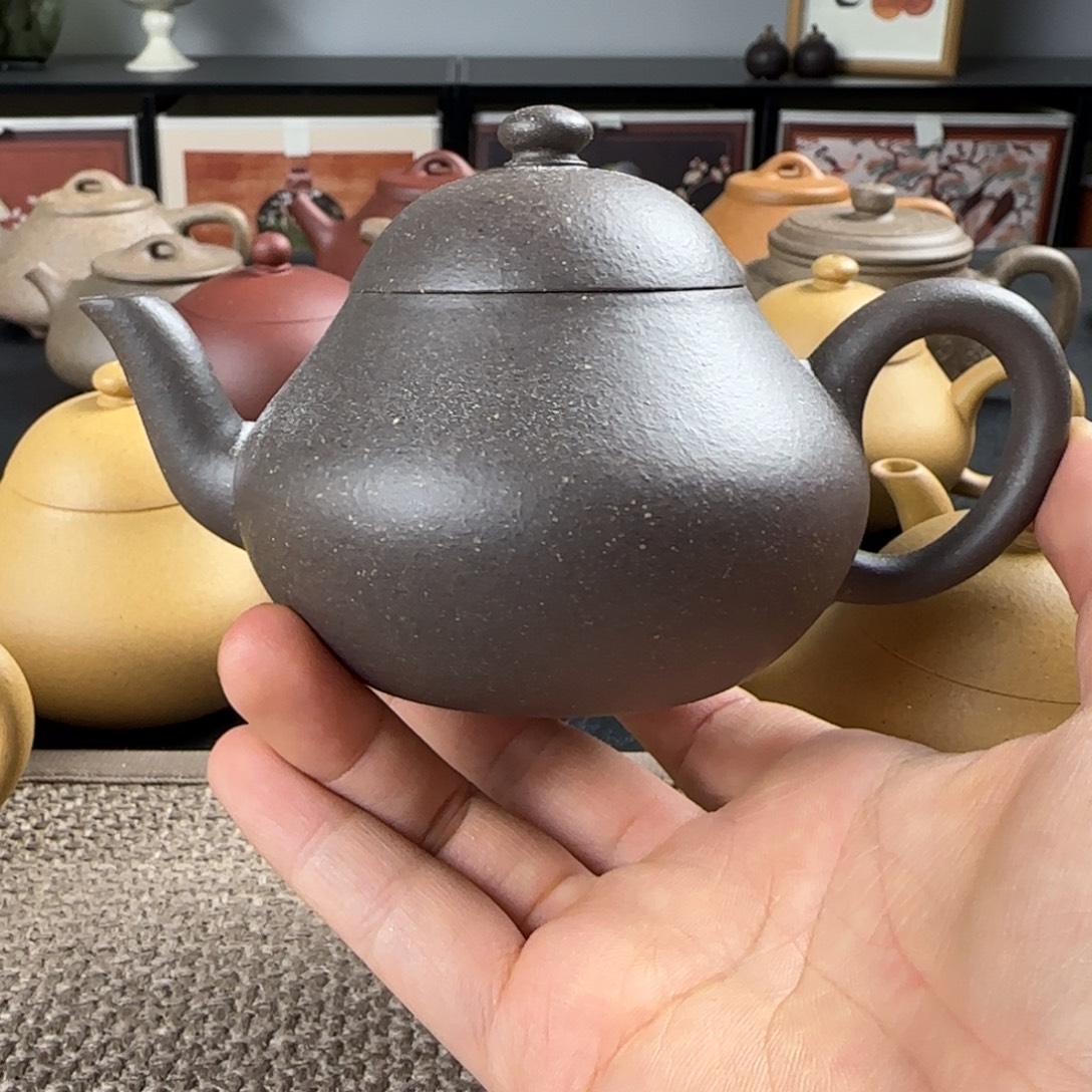 静***默茶壶紫砂微瑕梨形