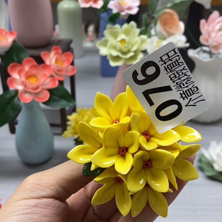 陶瓷手工制作陶瓷花