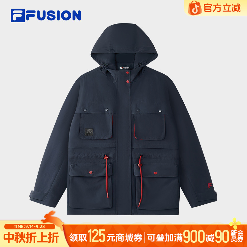 斐乐新女款户外抽绳防风抽绳设计显瘦夹克外套T11W543703