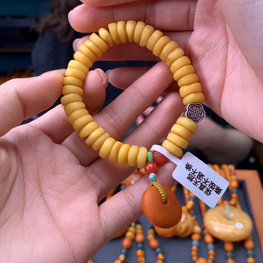 蜜蜡未镶嵌手串天然