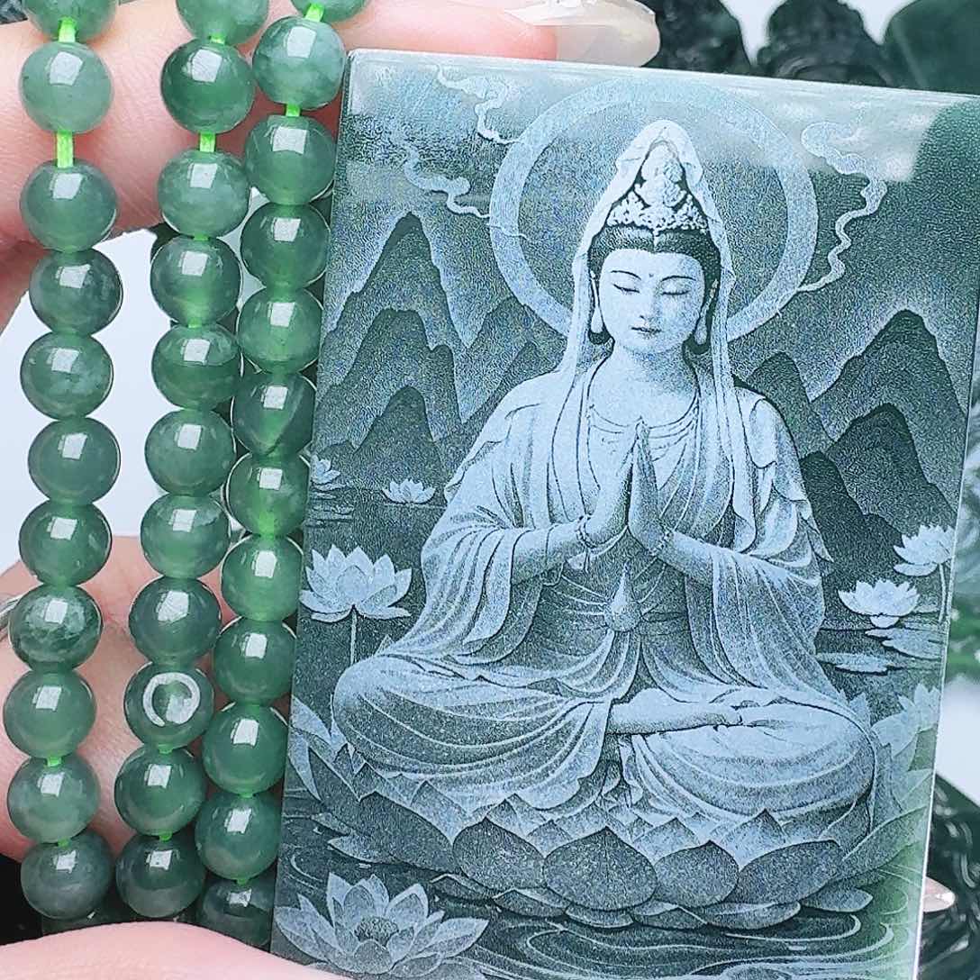 翡翠未镶嵌颈饰111