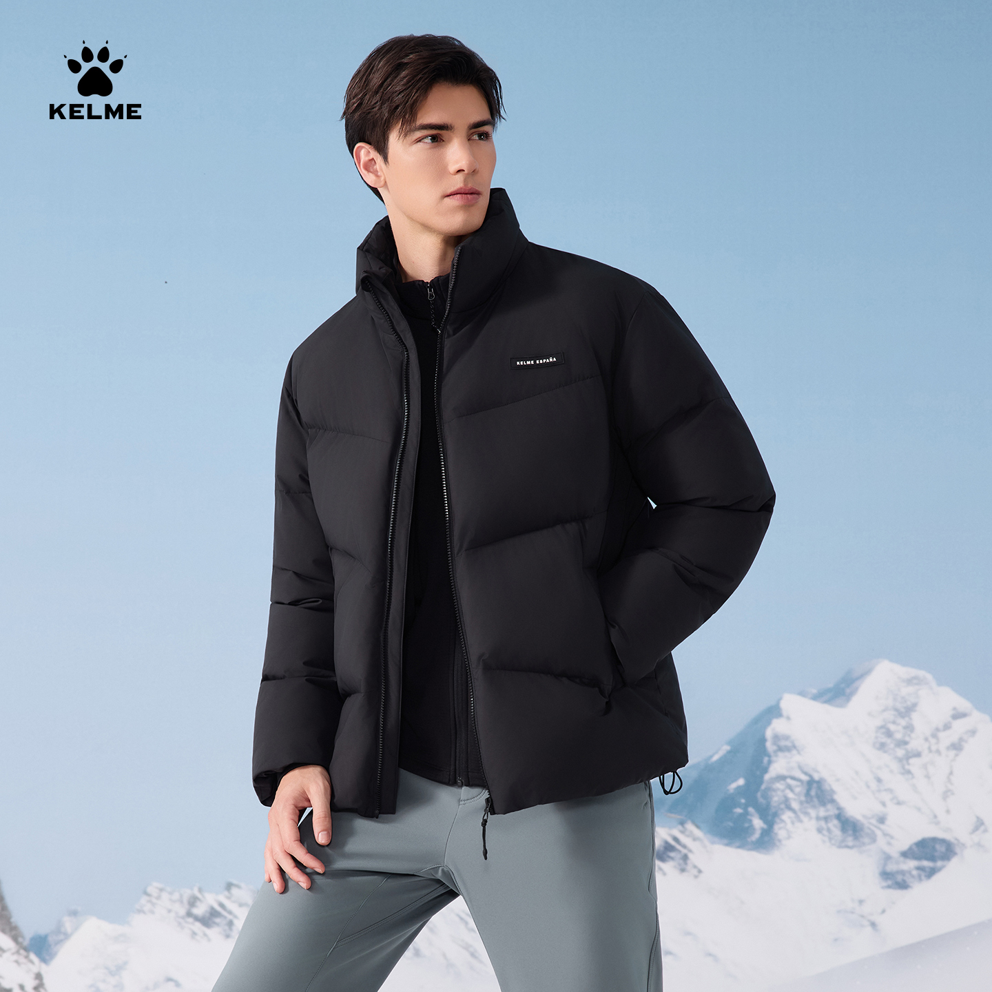 【潮流新款棉服】KELME卡尔美时尚立领男女2025冬休闲短款保暖棉衣