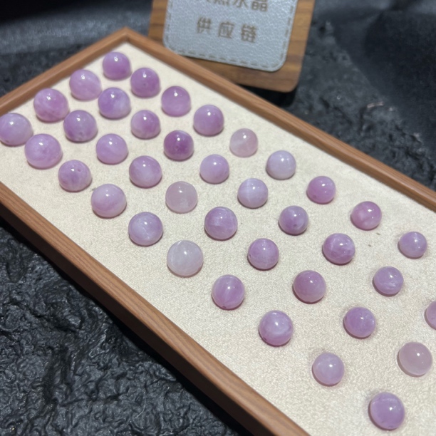 【月月家】AD039天然紫锂辉单珠散珠配件多样性发其一