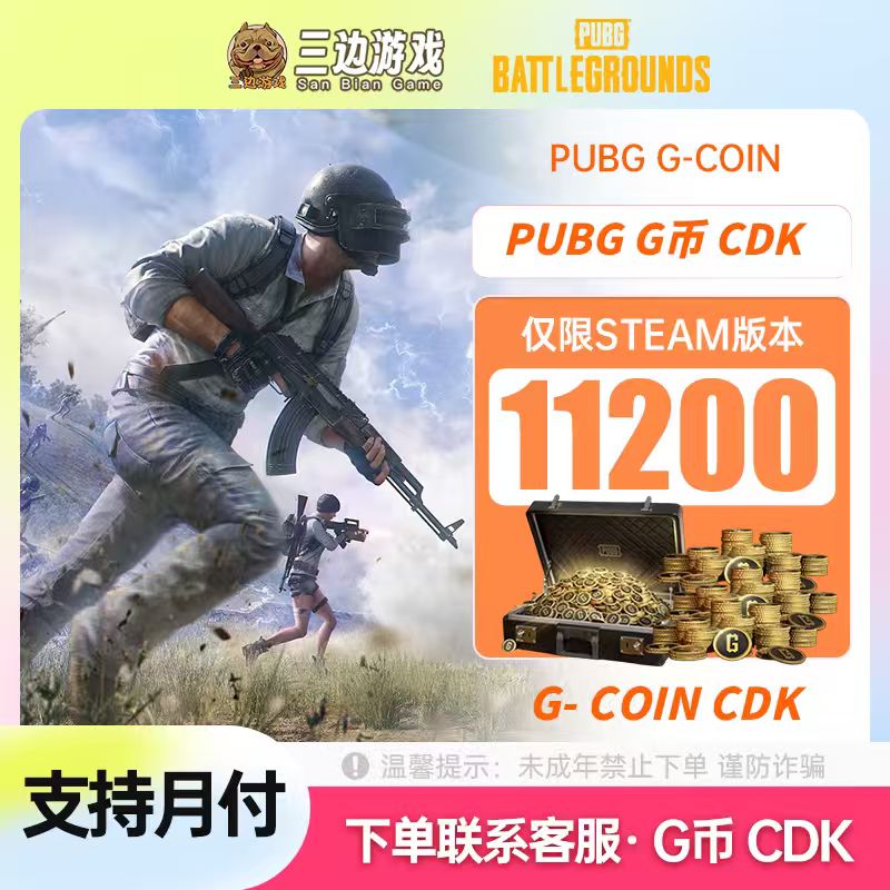 PUBG steam绝地求生G币金币CDK吃鸡G-coin游戏皮肤兑换码金币代充