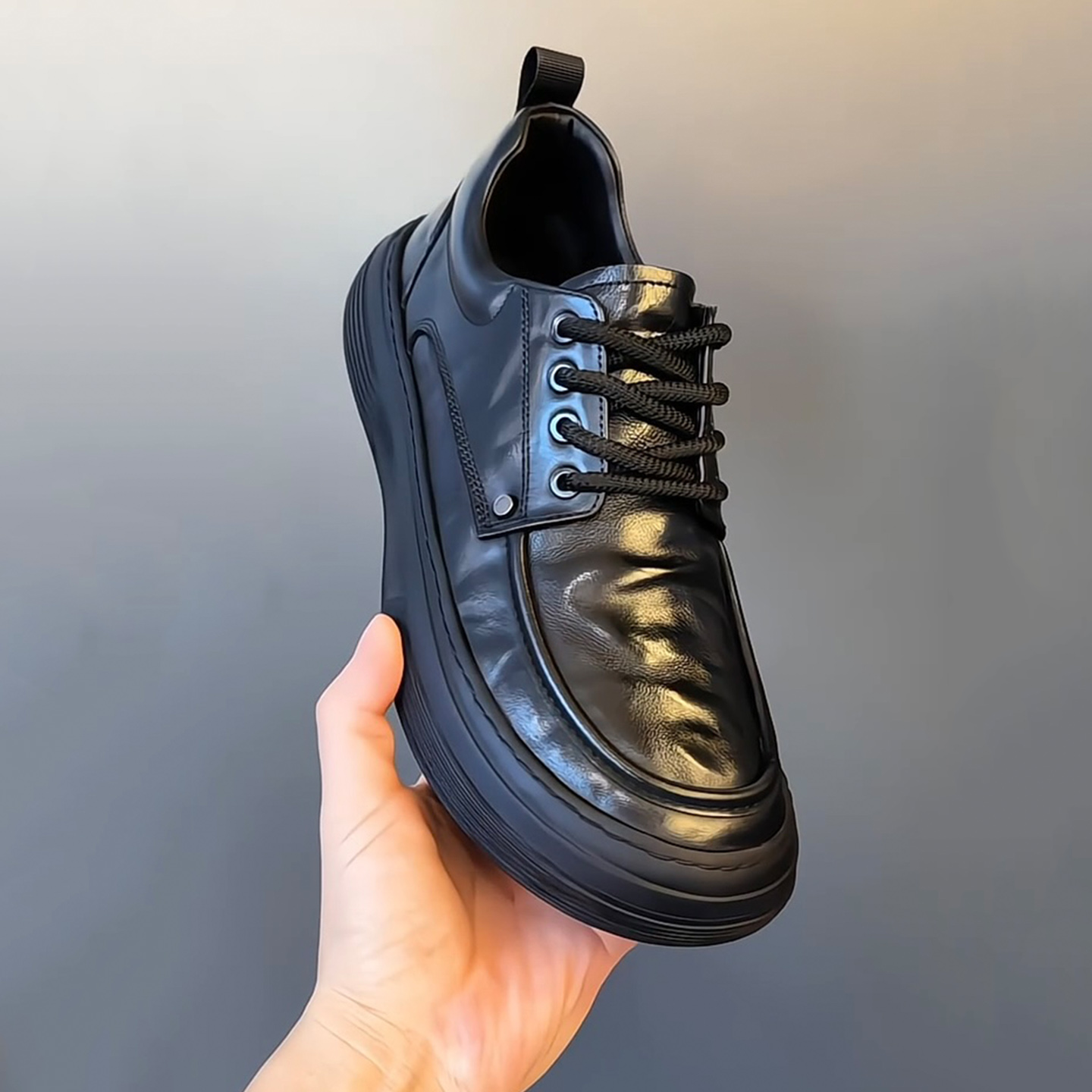 真皮男鞋2025秋季新款鞋子黑色潮流百搭软底商务牛皮男士休闲皮鞋