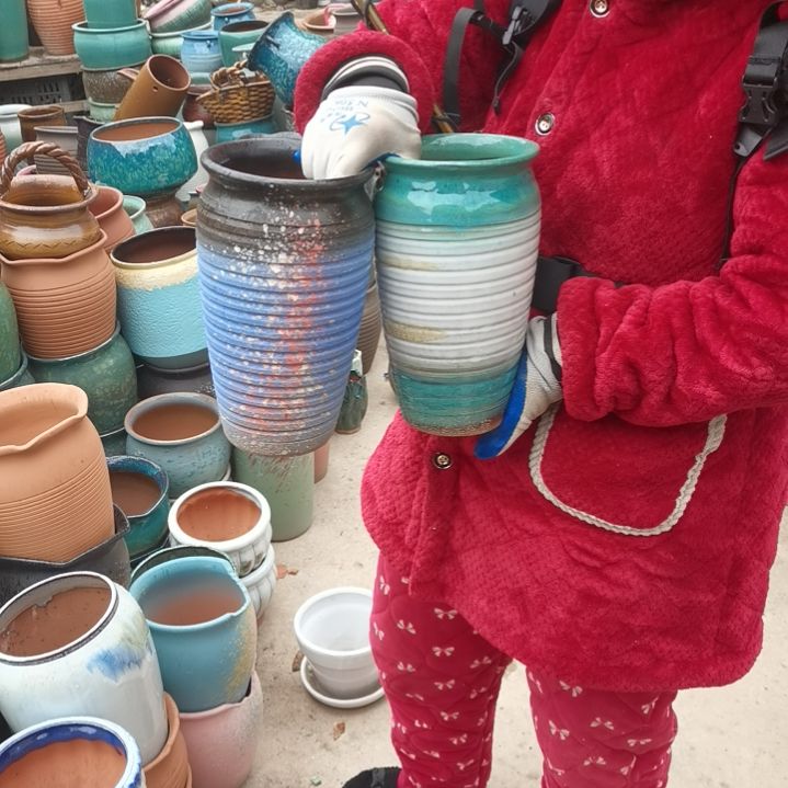 红陶14口26高两个盆