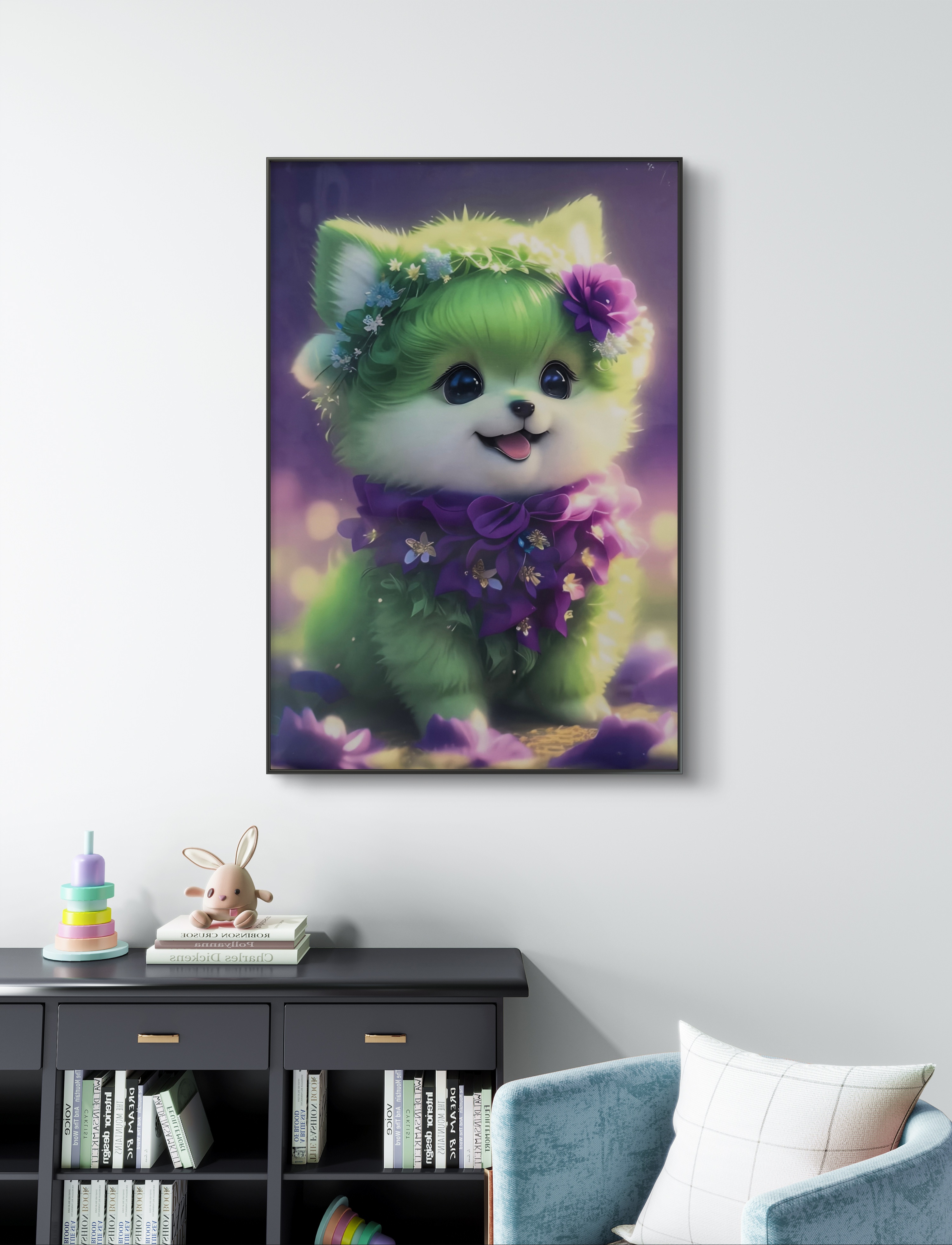 卡通萌娃装饰画儿童房挂画走廊过道装饰画