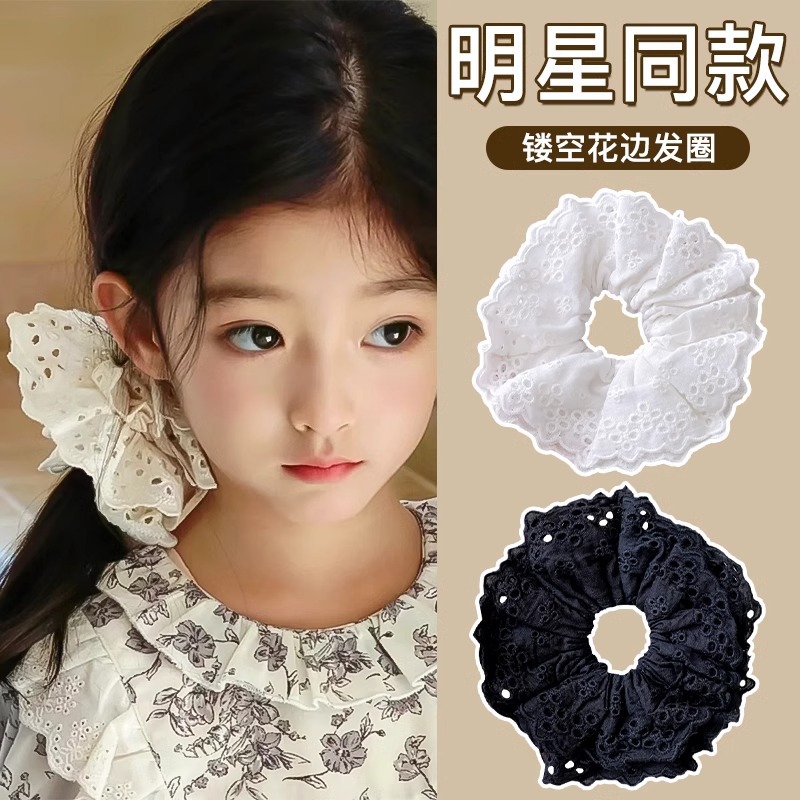 发圈女新款高端韩系发绳扎马尾头花网红可爱头绳头饰复古网纱